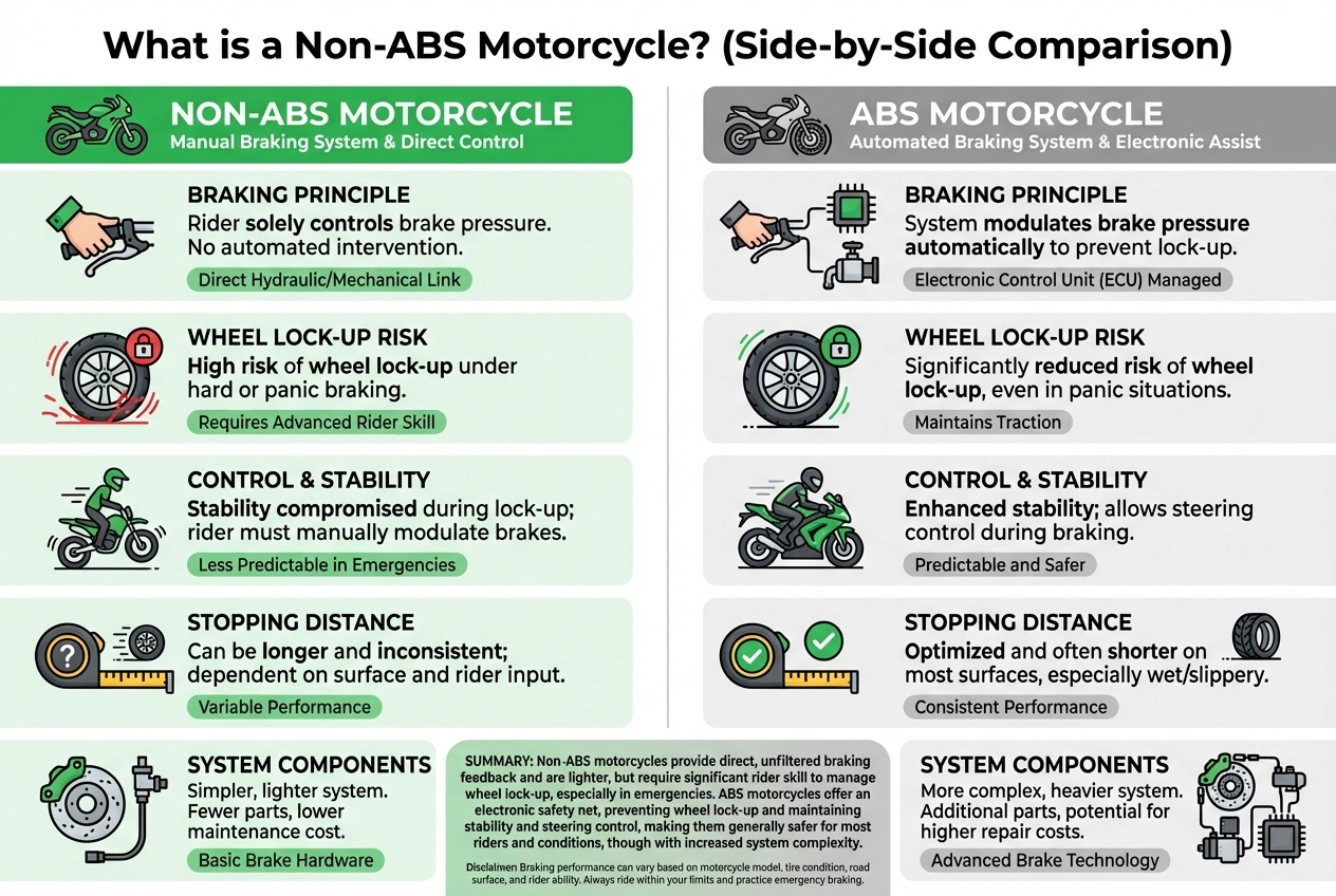 What is a Non-ABS Motorcycle?