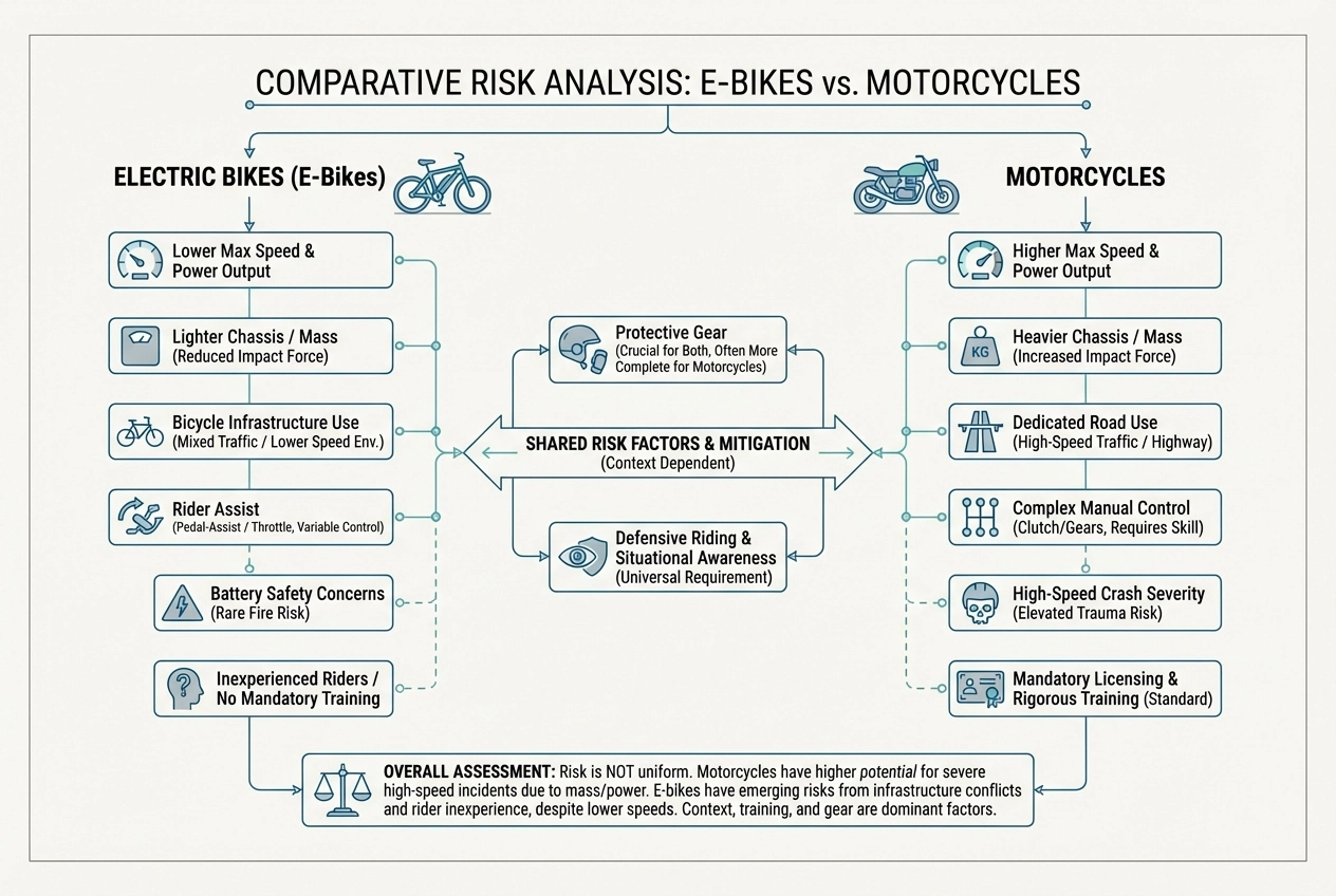 Are Electric Bikes More Dangerous Than Motorcycles?