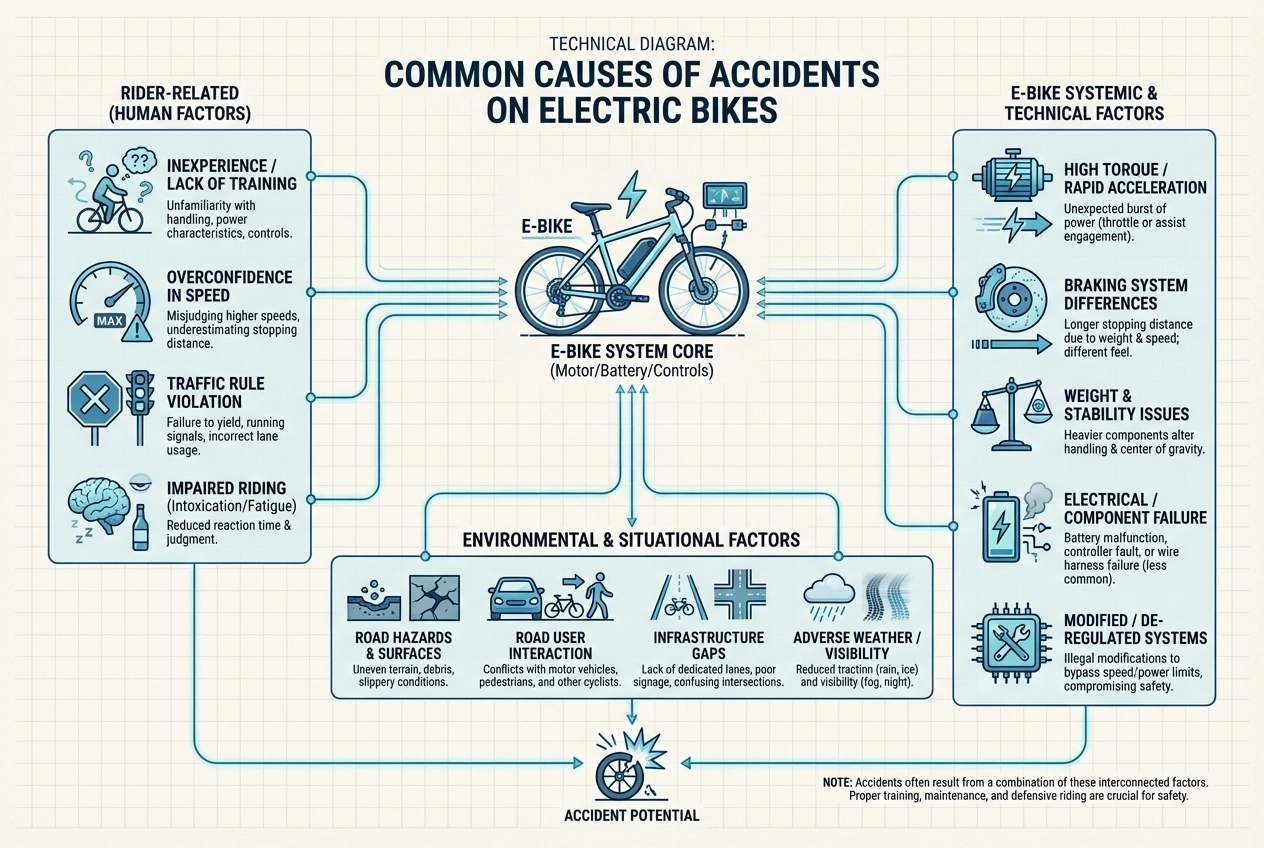 Common Causes of Accidents on Electric Bikes