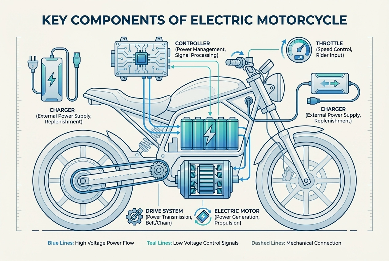 Key Components of Electric Motorcycle