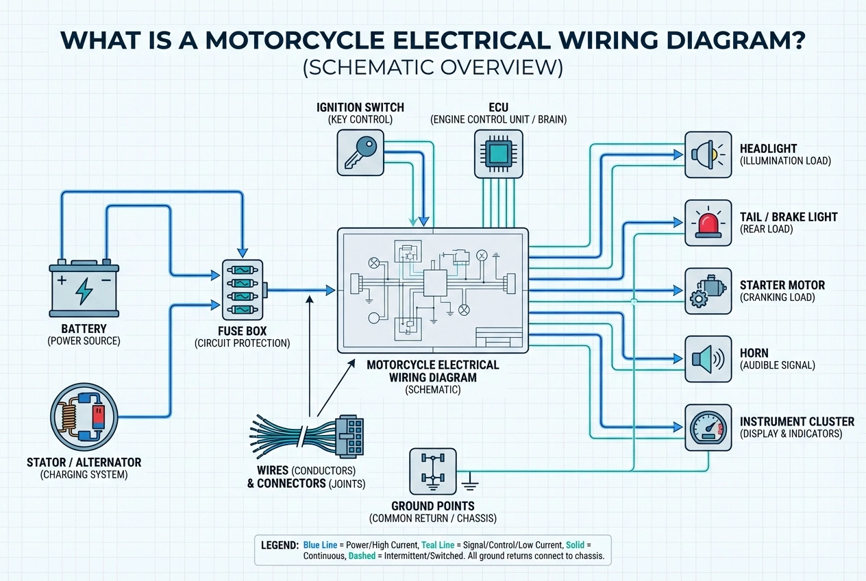 What is a Motorcycle Electrical Wiring Diagram?